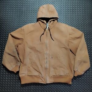 Carhartt J130 BRN quilted lined Insulated Duck Active Jacket size X-Large